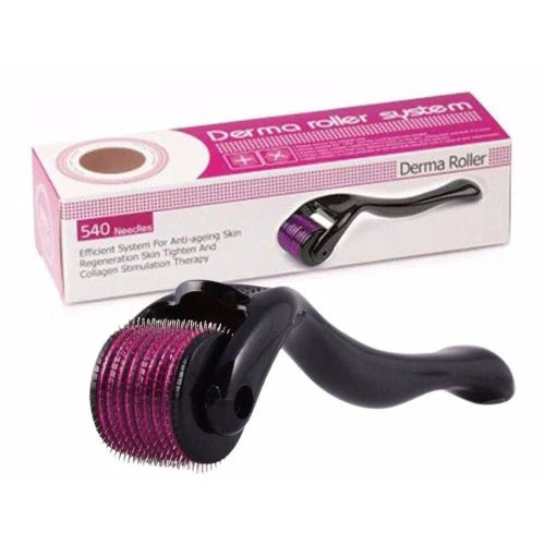 DermaRoller MicroAgulhamento Rolo Agulha System 540 Original Anvisa Preencher Falha Cabelo e Barba Cicatrizes e Manchas