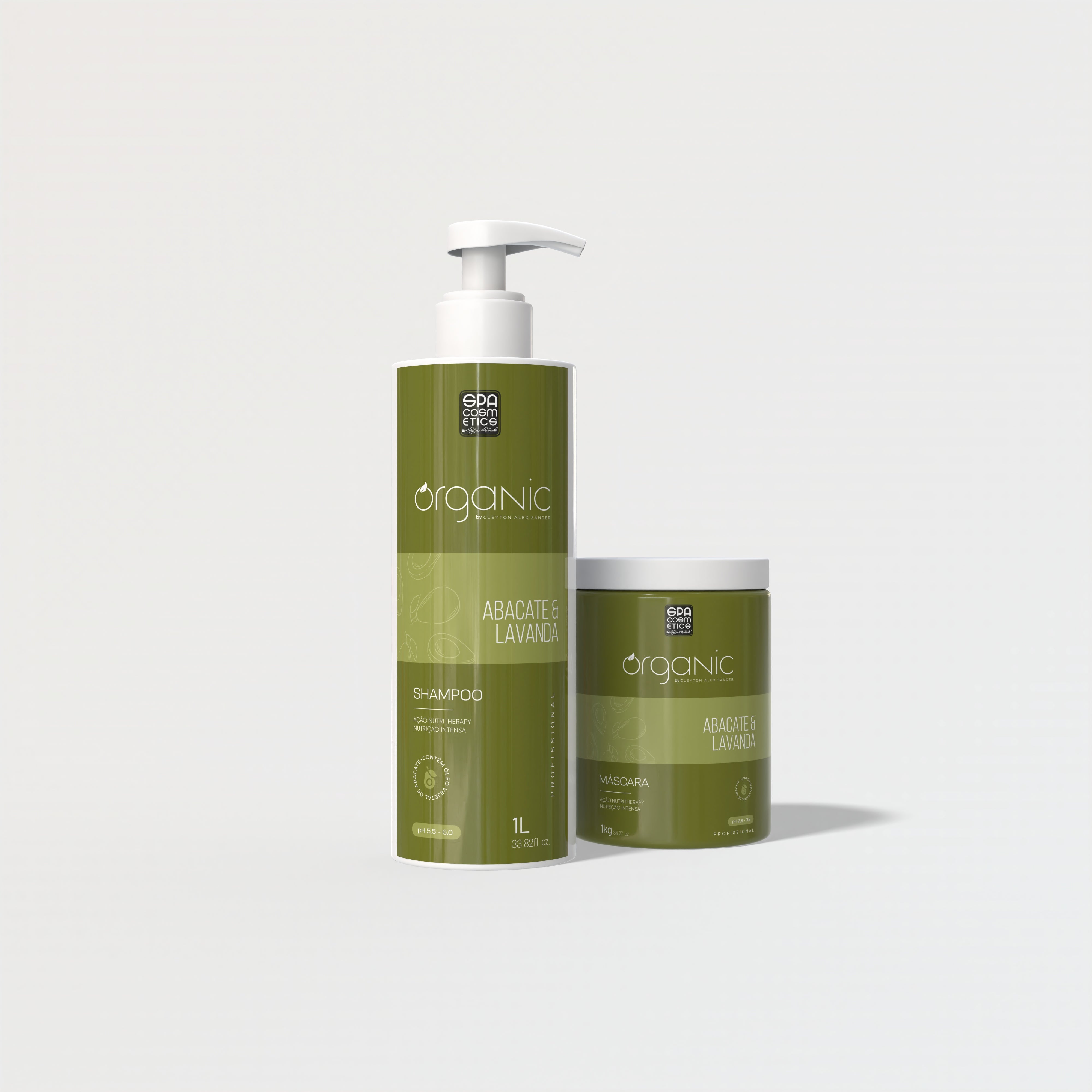 Kit Profissional Abacate Com Lavanda  Organic - Shampoo & Máscara